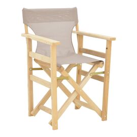 Καρέκλα-πολυθρόνα σκηνοθέτη Kompa pakoworld μασίφ σε απόχρωση άβαφου ξύλου-πανί Nexus taupe - ΚΑΡΕΚΛΕΣ - ΠΟΛΥΘΡΟΝΕΣ στο Milonadakis.gr