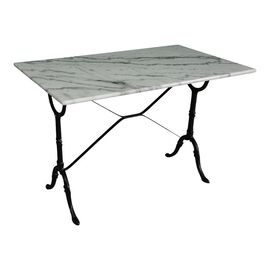 Τραπέζι μαρμάρινο Weiber pakoworld μαντέμι σε λευκή-μαύρη απόχρωση 100x60x70.8εκ - ΤΡΑΠΕΖΙΑ ΕΞ. ΧΩΡΟΥ στο Milonadakis.gr