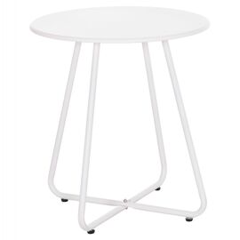 ΒΟΗΘΗΤΙΚΟ ΤΡΑΠΕΖΑΚΙ ΜΕΤΑΛΛΙΚΟ ΣΤΡΟΓΓΥΛΟ SAMMON HM6271.02 ΛΕΥΚΟ Φ45x50Υεκ - ΒΟΗΘΗΤΙΚΑ ΤΡΑΠΕΖΑΚΙΑ στο Milonadakis.gr