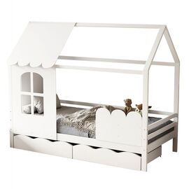 ΠΑΙΔΙΚΟ ΚΡΕΒΑΤΙ ΜΕ ΣΥΡΤΑΡΙΑ DOMER HM710.03 ΞΥΛΟ ΠΕΥΚΟΥ ΛΕΥΚΟ-ΣΤΡΩΜΑ 90x190εκ - ΠΑΙΔΙΚΟ ΔΩΜΑΤΙΟ στο Milonadakis.gr