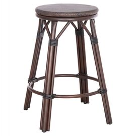 ΣΚΑΜΠΟ ΑΛΟΥΜΙΝΙΟΥ ΜΕΣ.ΥΨΟΥΣ CHINO HM6286.01 BAMBOO LOOK & TEXTILENE ΚΑΦΕ 43x43x65Υεκ - ΣΚΑΜΠΩ στο Milonadakis.gr