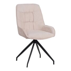 Καρέκλα περιστρεφόμενη Kadeira pakoworld ύφασμα μπεζ με μαύρα μεταλλικά πόδια 57.5x51x89 - ΚΑΡΕΚΛΕΣ - ΠΟΛΥΘΡΟΝΕΣ ΕΣ. στο Milonadakis.gr