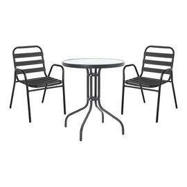 Τραπεζαρία Watson-Sussie pakoworld σετ 3τεμ μέταλλο μαύρο-γυαλί Φ60x70εκ - ΣΕΤ ΤΡΑΠΕΖΑΡΙΕΣ στο Milonadakis.gr