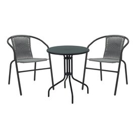 Τραπεζαρία Vergo-Obbi pakoworld μαύρο μέταλλο Φ60x70εκ - ΣΕΤ ΤΡΑΠΕΖΑΡΙΕΣ στο Milonadakis.gr