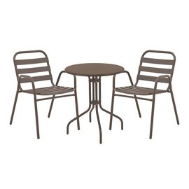 Τραπεζαρία Vergo-Sussie pakoworld σετ 3 τεμ καφέ μέταλλο Φ60x70εκ - ΣΕΤ ΤΡΑΠΕΖΑΡΙΕΣ στο Milonadakis.gr