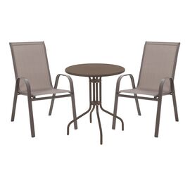 Τραπεζαρία Vergo-Calan pakoworld σετ 3τεμ καφέ μέταλλο Φ60x70εκ - ΣΕΤ ΤΡΑΠΕΖΑΡΙΕΣ στο Milonadakis.gr