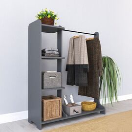 Έπιπλο εισόδου Renesme pakoworld σε ανθρακί απόχρωση 106x45x128εκ - ΕΠΙΠΛΑ ΕΙΣΟΔΟΥ στο Milonadakis.gr