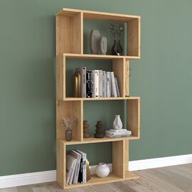 Βιβλιοθήκη Kadu pakoworld σε oak απόχρωση  72x22x147εκ - ΒΙΒΛΙΟΘΗΚΕΣ στο Milonadakis.gr