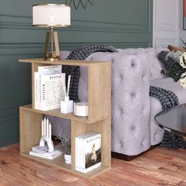 Βιβλιοθήκη-Ραφιέρα δαπέδου Kadu pakoworld σε oak απόχρωση  72x22x71εκ - ΟΡΓΑΝΩΣΗ ΣΠΙΤΙΟΥ στο Milonadakis.gr