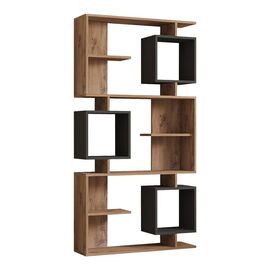 Βιβλιοθήκη Cubix pakoworld σε sonoma-ανθρακί απόχρωση 90x24,6x171,90εκ - ΒΙΒΛΙΟΘΗΚΕΣ στο Milonadakis.gr