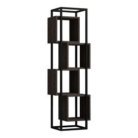 Βιβλιοθήκη Gridur pakoworld σε σκούρο καρυδί απόχρωση 44x29x140εκ - ΒΙΒΛΙΟΘΗΚΕΣ στο Milonadakis.gr