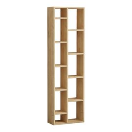 Βιβλιοθήκη Minicu pakoworld σε oak απόχρωση  44,4x19,6x150εκ - ΒΙΒΛΙΟΘΗΚΕΣ στο Milonadakis.gr