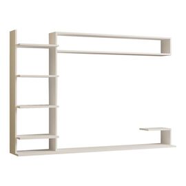 Σύνθετο σαλονιού επιτοίχιο Dilan pakoworld σε λευκή απόχρωση 180x29,60x121,80εκ - ΣΥΝΘΕΣΕΙΣ ΣΑΛΟΝΙΟΥ στο Milonadakis.gr