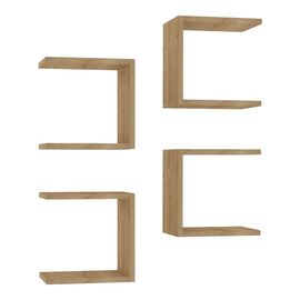 Ραφιέρα τοίχου Perari pakoworld 4τεμ.σε oak  απόχρωση 30x19.6x30εκ - ΡΑΦΙΑ ΤΟΙΧΟΥ στο Milonadakis.gr