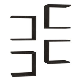 Ραφιέρα τοίχου Perari pakoworld 4τεμ.σε σκούρο καρυδί  απόχρωση 30x19.6x30εκ - ΡΑΦΙΑ ΤΟΙΧΟΥ στο Milonadakis.gr