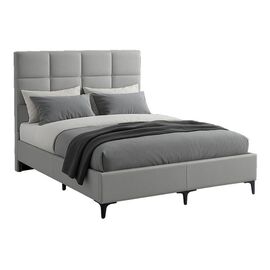 Κρεβάτι Melei pakoworld ύφασμα σε γκρι απόχρωση 160x200εκ - ΚΡΕΒΑΤΙΑ στο Milonadakis.gr