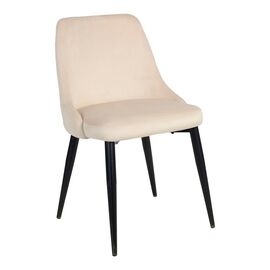 Καρέκλα Zedna pakoworld μπεζ βελούδο με μαύρα μεταλλικά πόδια 51x58x84εκ - ΚΑΡΕΚΛΕΣ - ΠΟΛΥΘΡΟΝΕΣ ΕΣ. στο Milonadakis.gr