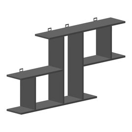 Ραφιέρα τοίχου Vertoura pakoworld σε ανθρακί απόχρωση 116x18.5x60cm - ΡΑΦΙΑ ΤΟΙΧΟΥ στο Milonadakis.gr