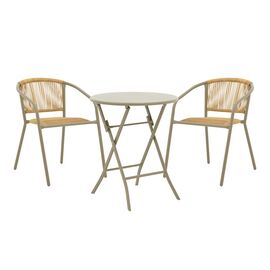 Τραπεζαρία Albero-Lindaria pakoworld 3τεμ μέταλλο σε σαμπανιζε απόχρωση Φ60x70εκ - ΣΕΤ ΤΡΑΠΕΖΑΡΙΕΣ στο Milonadakis.gr