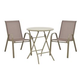 Τραπεζαρία Albero-Calan pakoworld 3τεμ μέταλλο σε σαμπανιζέ απόχρωση Φ60x70εκ - ΣΕΤ ΤΡΑΠΕΖΑΡΙΕΣ στο Milonadakis.gr