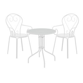 Τραπεζαρία Vergo-Monasty pakoworld σετ 3τεμ μέταλλο σε λευκή απόχρωση - ΣΕΤ ΤΡΑΠΕΖΑΡΙΕΣ στο Milonadakis.gr