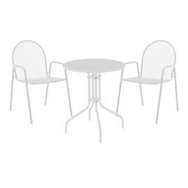 Τραπεζαρία Vergo-Tarete pakoworld σετ 3τεμ μέταλλο σε λευκή απόχρωση - ΣΕΤ ΤΡΑΠΕΖΑΡΙΕΣ στο Milonadakis.gr