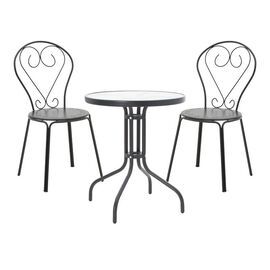 Τραπεζαρία Watson-Chari pakoworld σετ 3τεμ μέταλλο σε μαύρη απόχρωση - ΣΕΤ ΤΡΑΠΕΖΑΡΙΕΣ στο Milonadakis.gr