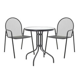 Τραπεζαρία Watson-Tarete pakoworld σετ 3τεμ μέταλλο σε μαύρη απόχρωση - ΣΕΤ ΤΡΑΠΕΖΑΡΙΕΣ στο Milonadakis.gr