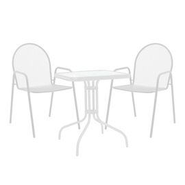 Τραπεζαρία Watson-Tarete pakoworld σετ 3τεμ μέταλλο σε λευκή απόχρωση - ΣΕΤ ΤΡΑΠΕΖΑΡΙΕΣ στο Milonadakis.gr