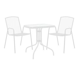 Τραπεζαρία Watson-Pomedon pakoworld σετ 3τεμ μέταλλο σε λευκή απόχρωση 70x70x70εκ - ΣΕΤ ΤΡΑΠΕΖΑΡΙΕΣ στο Milonadakis.gr