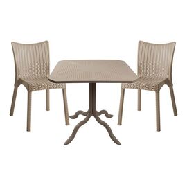 Τραπεζαρία Icon-Confident pakoworld σετ 3τεμ PP σε cappuccino απόχρωση - ΣΕΤ ΤΡΑΠΕΖΑΡΙΕΣ στο Milonadakis.gr