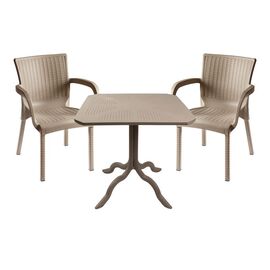 Τραπεζαρία Icon-Festive pakoworld σετ 3τεμ PP σε cappuccino απόχρωση - ΣΕΤ ΤΡΑΠΕΖΑΡΙΕΣ στο Milonadakis.gr