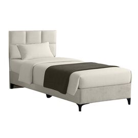 Κρεβάτι Melei pakoworld ύφασμα σε κρεμ απόχρωση 90x200εκ - ΚΡΕΒΑΤΙΑ στο Milonadakis.gr