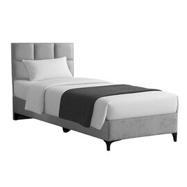 Κρεβάτι Melei pakoworld ύφασμα σε γκρι απόχρωση 90x200εκ - ΚΡΕΒΑΤΙΑ στο Milonadakis.gr