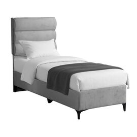 Κρεβάτι Limit pakoworld ύφασμα σε γκρι απόχρωση 90x200εκ - ΚΡΕΒΑΤΙΑ στο Milonadakis.gr