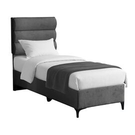 Κρεβάτι Limit pakoworld ύφασμα σε ανθρακί απόχρωση 90x200εκ - ΚΡΕΒΑΤΙΑ στο Milonadakis.gr