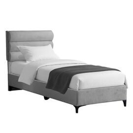 Κρεβάτι Limit pakoworld ύφασμα σε γκρι απόχρωση 120x200εκ - ΚΡΕΒΑΤΙΑ στο Milonadakis.gr