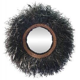 ΔΙΑΚΟΣΜΗΤΙΚΟΣ ΚΑΘΡΕΠΤΗΣ ΤΟΙΧΟΥ ΣΤΡΟΓΓΥΛΟΣ BRENNO HM4713 ΙΝΕΣ ΜΠΑΝΑΝΑΣ ΜΑΥΡΟ Φ85εκ - ΚΑΘΡΕΠΤΕΣ στο Milonadakis.gr