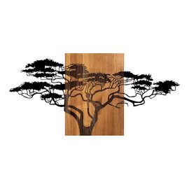 Διακοσμητικό τοίχου Efren pakoworld ξύλο πεύκου σε φυσική απόχρωση με μαύρο μέταλλο 144x3x70εκ - ΔΙΑΚΟΣΜΗΤΙΚΑ ΤΟΙΧΟΥ στο Milonadakis.gr