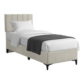 Κρεβάτι Moega pakoworld ύφασμα σε κρεμ απόχρωση 90x200εκ - ΚΡΕΒΑΤΙΑ στο Milonadakis.gr