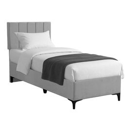 Κρεβάτι Moega pakoworld ύφασμα σε γκρι απόχρωση 90x200εκ - ΚΡΕΒΑΤΙΑ στο Milonadakis.gr