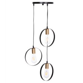 ΦΩΤΙΣΤΙΚΟ ΟΡΟΦΗΣ ΚΡΕΜΑΣΤΟ 3-ΦΩΤΟ KRENT HM7426.11 ΜΑΥΡΟ-ΧΡΥΣΟ Φ23,5x132Υεκ. - ΦΩΤΙΣΤΙΚΑ ΟΡΟΦΗΣ στο Milonadakis.gr