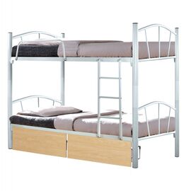 ΚΟΥΚΕΤΑ FLOOR HM21123.01 ΜΕΤΑΛΛΙΚΗ ΛΕΥΚΗ ΜΕ 2 ΕΠΙΔΑΠΕΔΙΑ ΣΥΡΤΑΡΙΑ SONAMA 200x91,5x177,5Yεκ - ΠΑΙΔΙΚΟ ΔΩΜΑΤΙΟ στο Milonadakis.gr