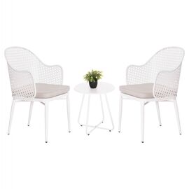 ΣΕΤ LOUNGE 3TMX ΕΞ.ΧΩΡΟΥ OREGO HM21107.02 ΑΛΟΥΜΙΝΙΟ & ΜΕΤΑΛΛΟ ΣΕ ΛΕΥΚΟ - ΣΕΤ ΣΑΛΟΝΙΑ στο Milonadakis.gr