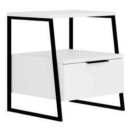 Κομοδίνο Johana pakoworld μαύρο-λευκό 45x40x50εκ - ΚΟΜΟΔΙΝΑ στο Milonadakis.gr