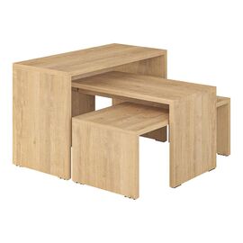 Τραπέζια σαλονιού Kantar pakoworld σετ 3τεμ σε φυσική απόχρωση 65x30x39εκ - ΤΡΑΠΕΖΙΑ ΚΟΥΖΙΝΑΣ στο Milonadakis.gr