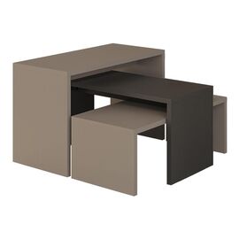 Τραπέζια σαλονιού Kantar pakoworld σετ 3τεμ σε ανθρακί - μόκα απόχρωση 65x30x39εκ - ΤΡΑΠΕΖΙΑ ΚΟΥΖΙΝΑΣ στο Milonadakis.gr