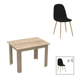 Τραπεζαρία Manka-Bella pakoworld σετ 5τεμ σε sonoma απόχρωση 110x80x70εκ - ΤΡΑΠΕΖΑΡΙΕΣ στο Milonadakis.gr