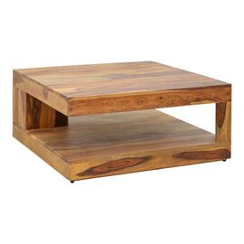 Τραπέζι Stolic pakoworld μασιφ ξύλο sheesham σε καρυδί απόχρωση 90x90x40εκ - ΤΡΑΠΕΖΑΚΙΑ ΣΑΛΟΝΙΟΥ στο Milonadakis.gr