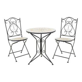 Τραπεζαρία Sellis pakoworld σετ 3τεμ μωσαικό-μέταλλο μαύρο - ΣΕΤ ΤΡΑΠΕΖΑΡΙΕΣ στο Milonadakis.gr